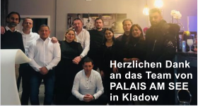 Herzlichen Dank an das Team von PALAIS AM SEE  in Kladow
